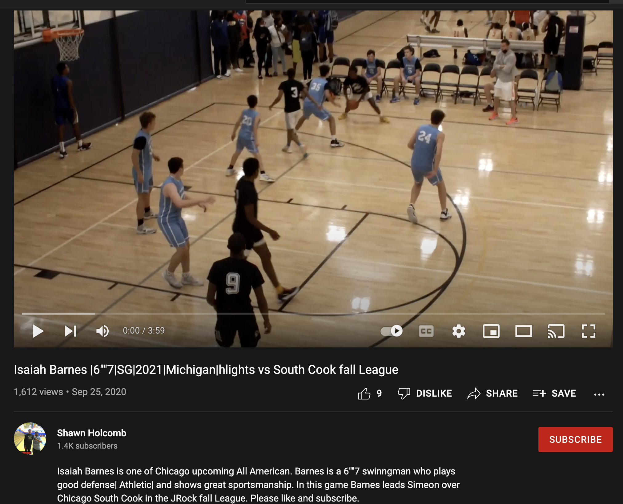 Example of a highlight tape to send to college basketball associate and assistant head coaches for recruiting