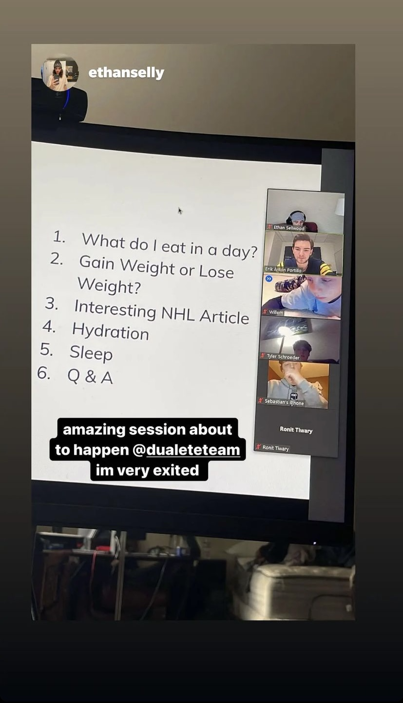 Testimonial from a youth athlete's Instagram story