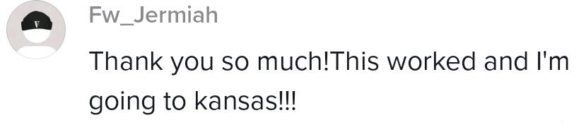 Testimonial from a Tiktok follower who got a scholarship from Kansas!